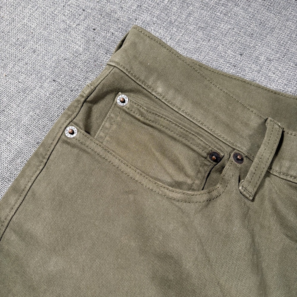J.Crew Straight Leg Pants Mens 31x32 Olive Green Flex Stretch 5-Pocket Chino - Picture 3 of 7